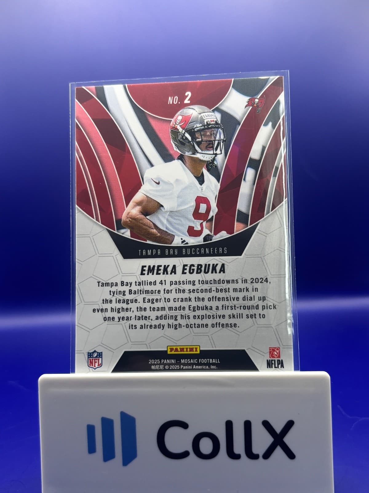 2025 Panini Mosaic Emeka Egbuka RC Rookie Mosaic Insert Tampa Bay Buccaneers - Thumbnail 2