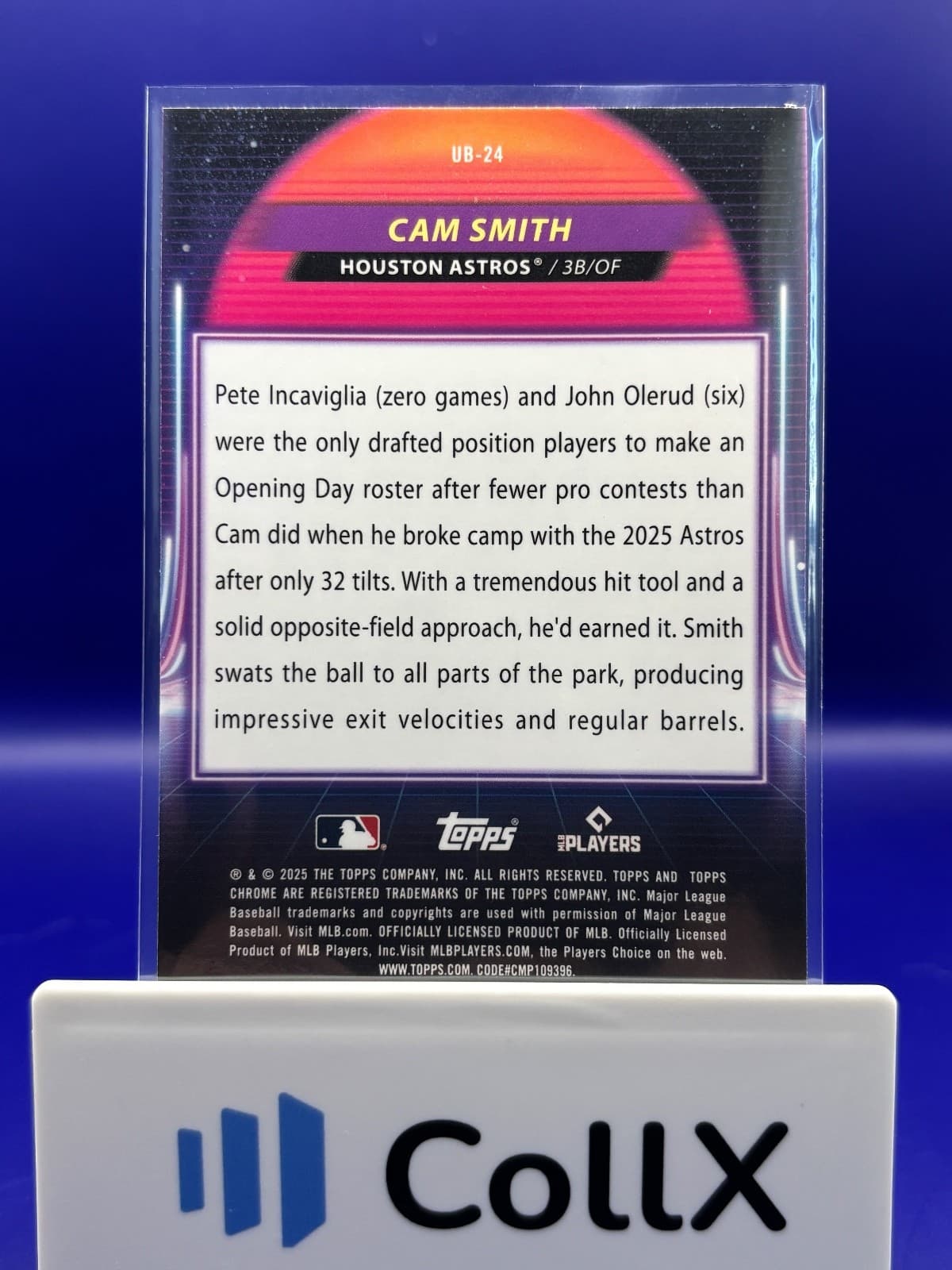 2025 Topps Cosmic Chrome Cam Smith RC Ultraviolet Beam #UB-24 Astro - Thumbnail 2
