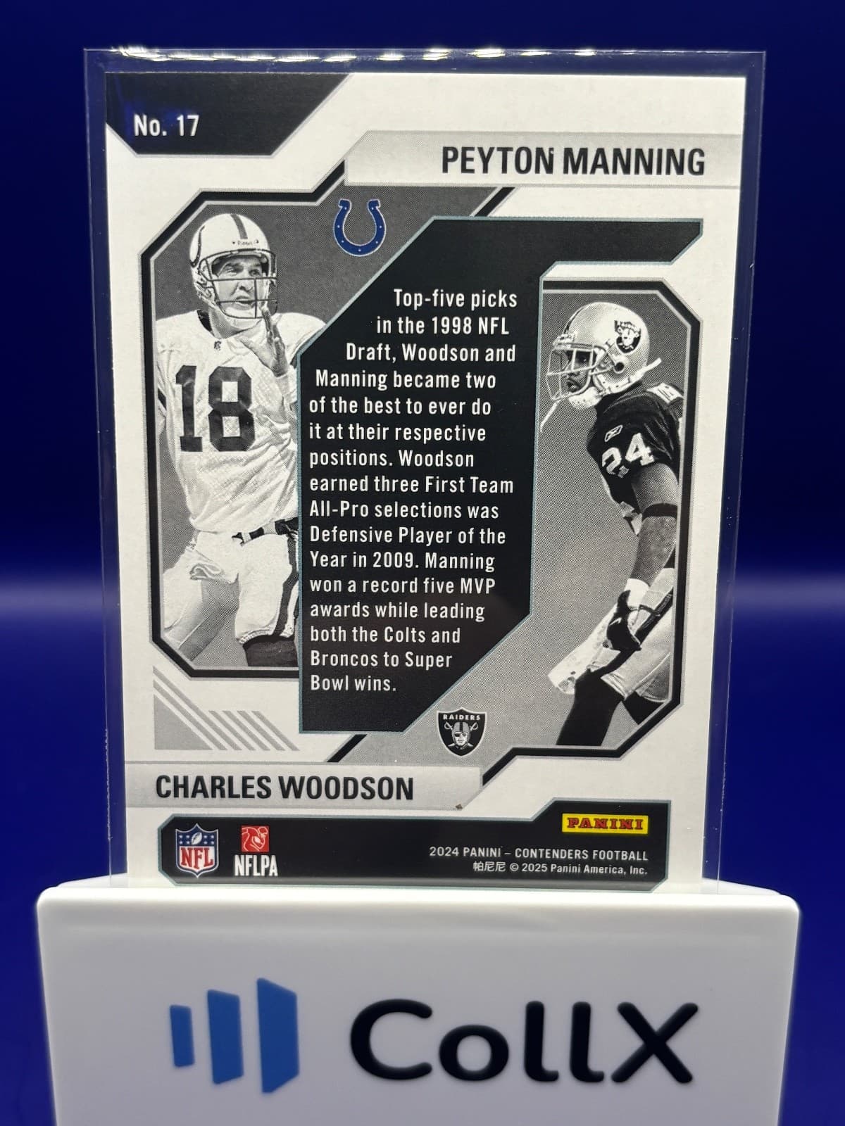 2024 Panini Contenders Historic Draft Class Peyton Manning Charles Woodson #17 - Thumbnail 2