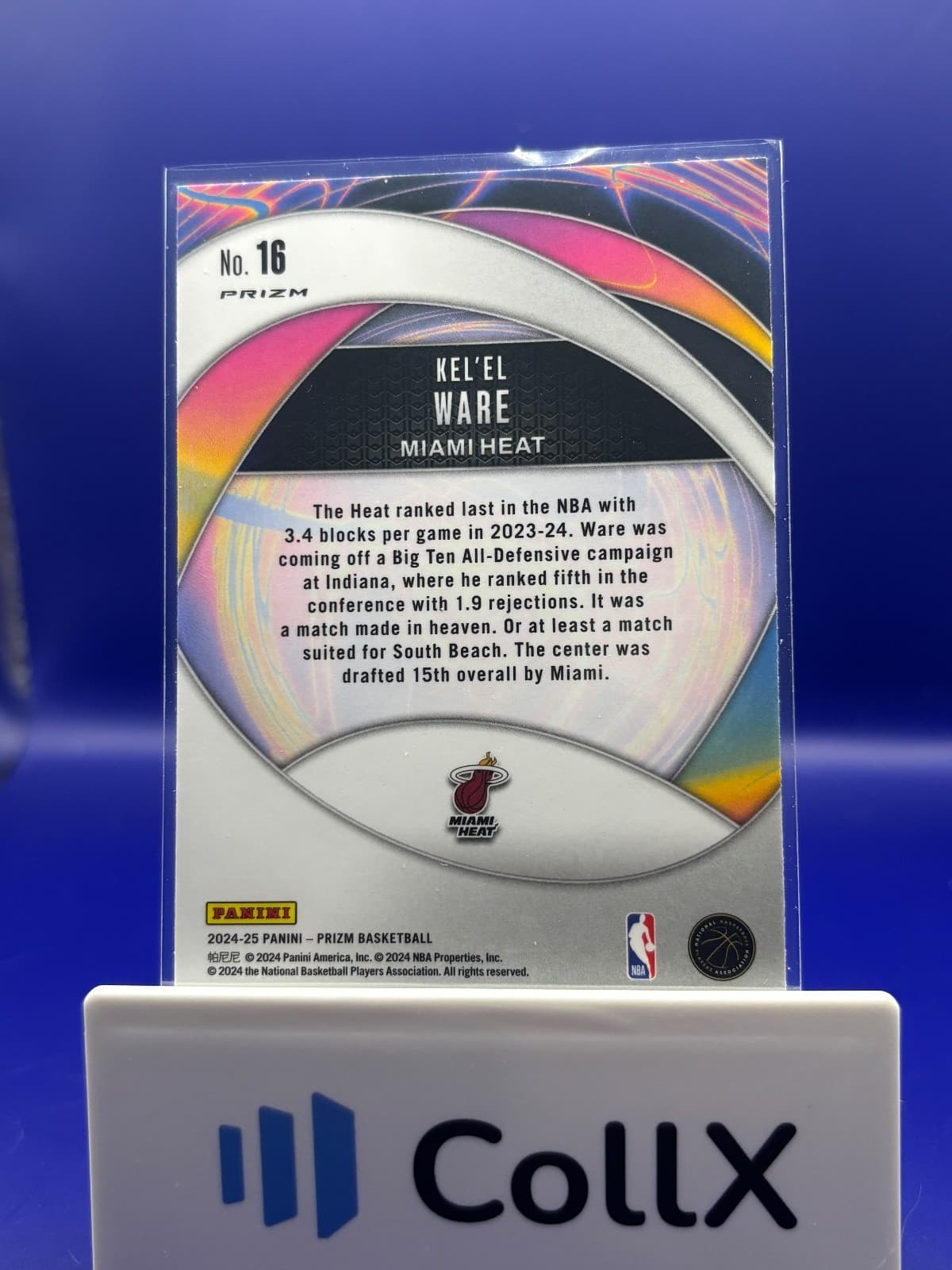 2024-25 Panini Prizm Kel'el Ware RC Instant Impact Insert #16 Miami Heat NM - Thumbnail 2