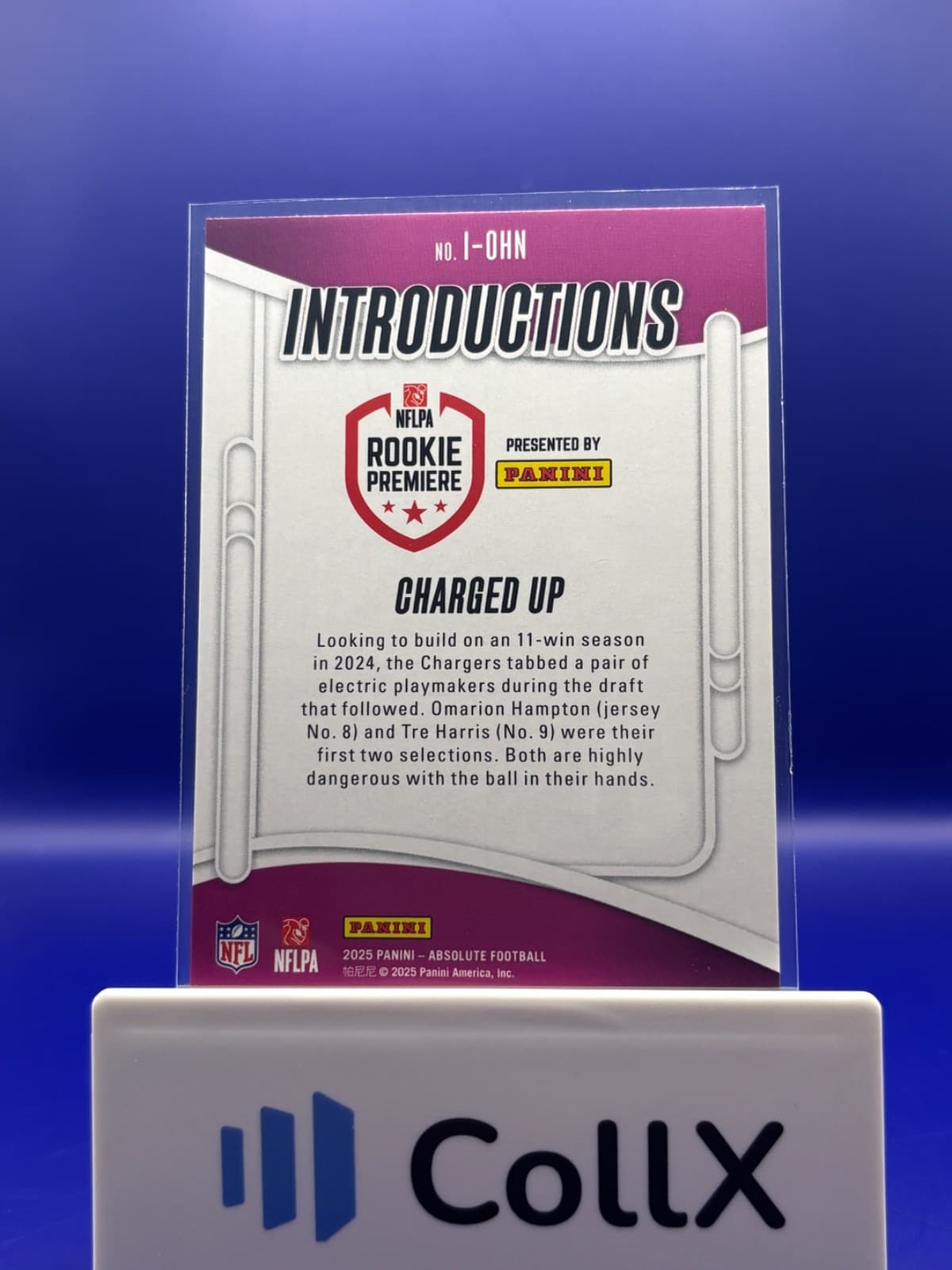 2025 Panini Absolute Introductions Omarion Hampton Tre Harris RC - Thumbnail 2