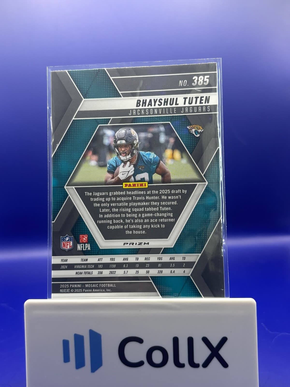 2025 Panini Mosaic Bhayshul Tuten RC Silver Prizm Jacksonville Jaguars Rookie - Thumbnail 2