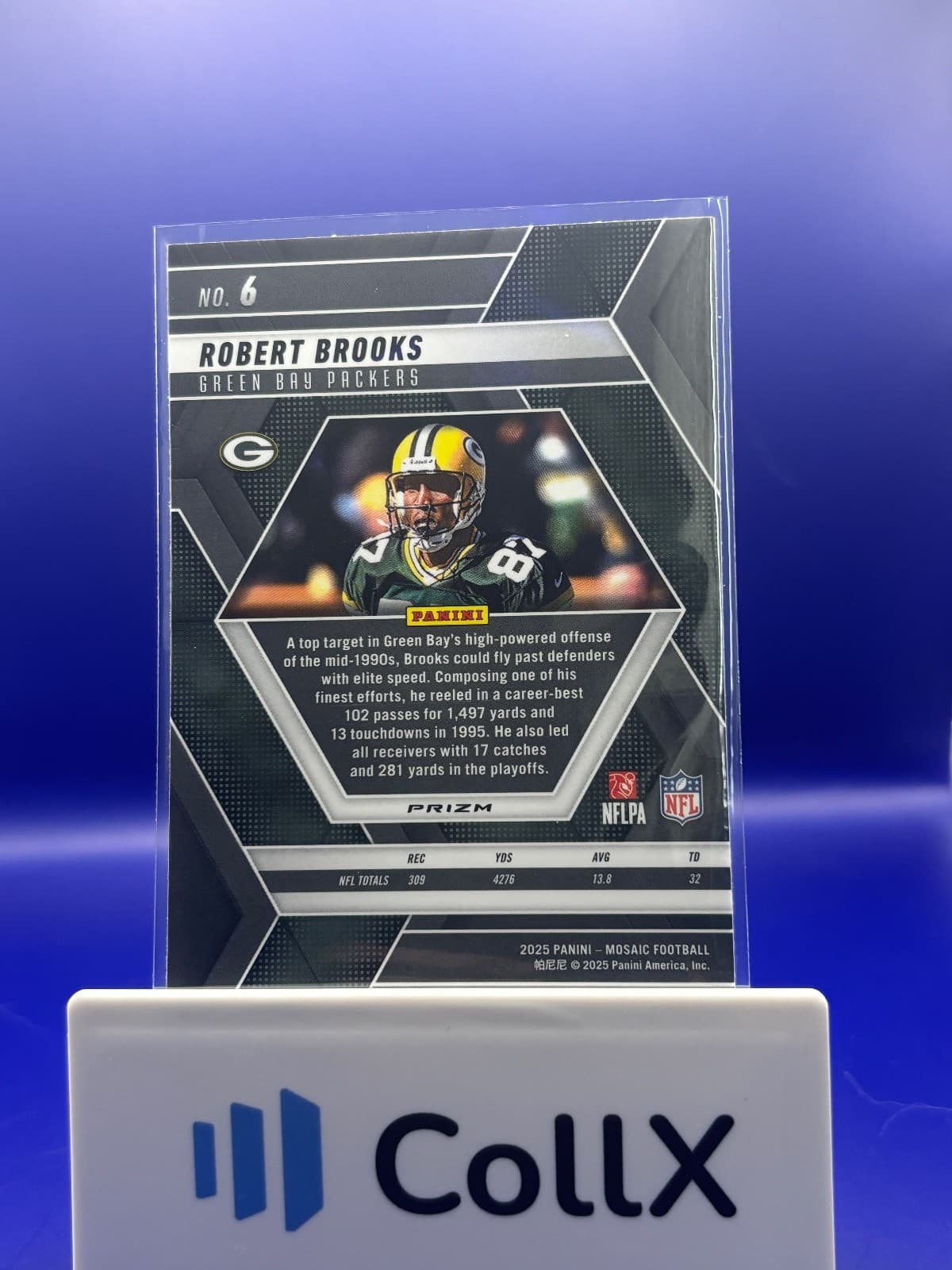 2025 Panini Mosaic Robert Brooks Silver Prizm Green Bay Packers Football NM - Thumbnail 2