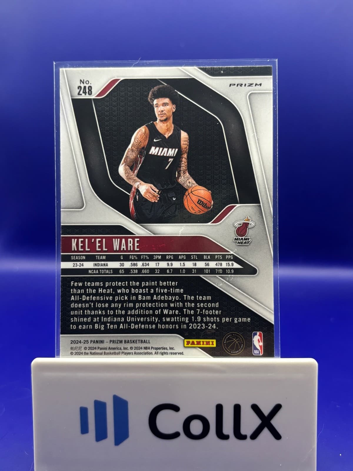 2024-25 Panini Prizm Kel'el Ware RC Pink Ice Prizm #248 Miami Heat Rookie NM - Thumbnail 2