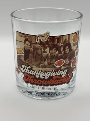 Friends Thanksgiving Throwbacks Glass Tumbler – Culturefly Exclusive – NIB Coffe - Thumbnail 2