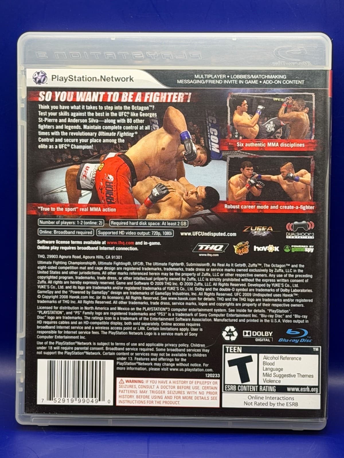 PS3 UFC Undisputed 2009 Tested Working - Thumbnail 2