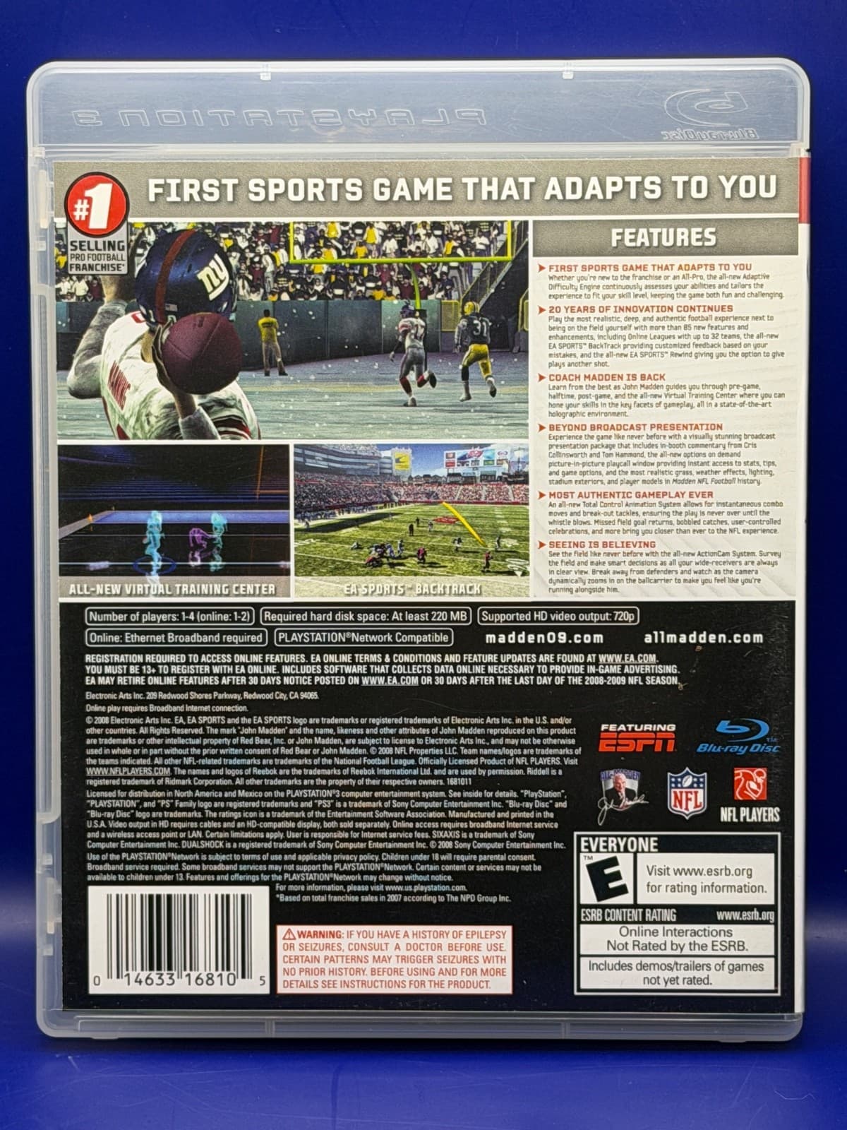 PS3 Madden NFL 09 CIB Complete In Box Tested Working - Thumbnail 2