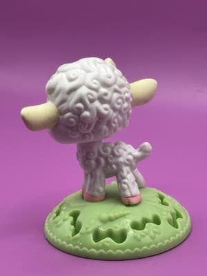 McDonald’s Happy Meal Toy Littlest Pet Shop Hasbro White Lamb Sheep Figure - Thumbnail 5