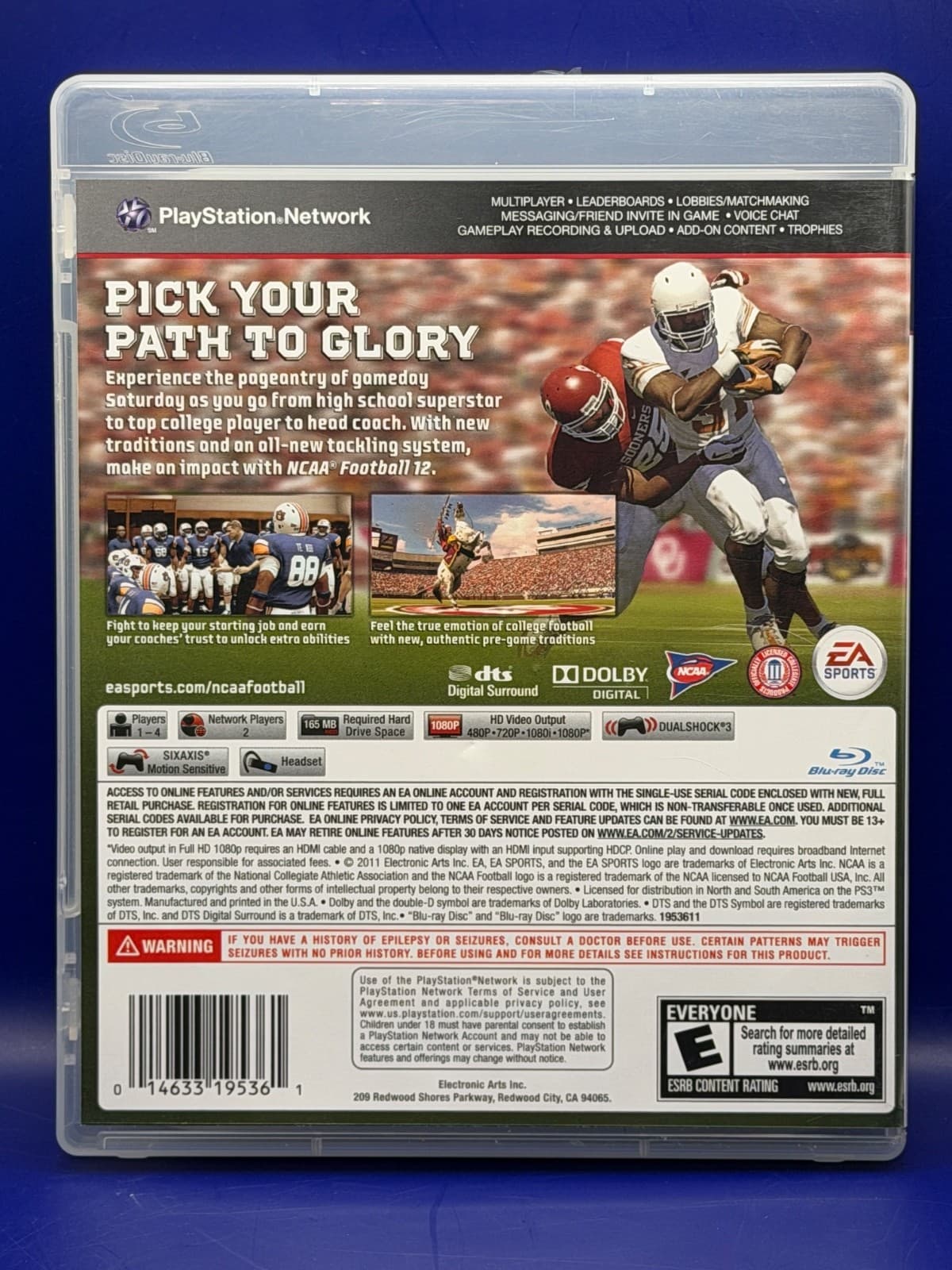 NCAA Football 12 PS3 CIB Sony PlayStation 3 Complete with Manual Tested - Thumbnail 2
