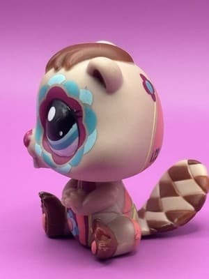 Littlest Pet Shop LPS 2134 Beaver Designs Tattoos Postcard Pets 2008 Body Paint - Thumbnail 4