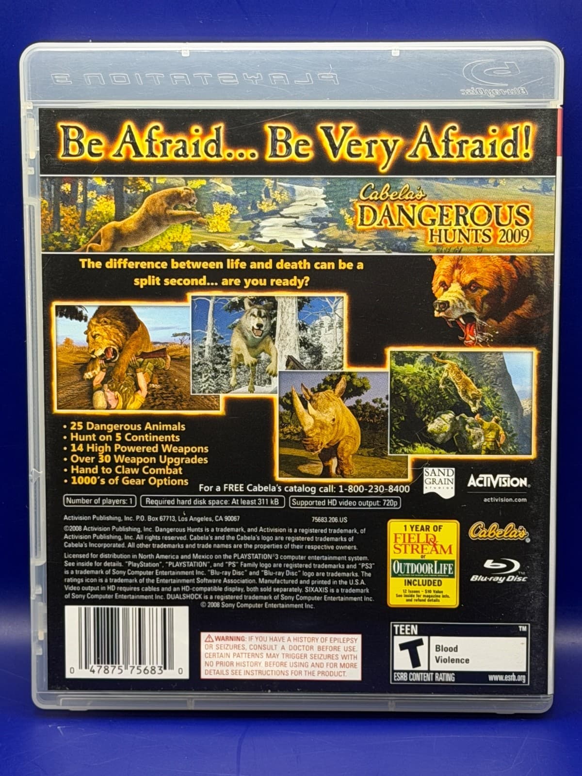 PS3 Cabela's Dangerous Hunts 2009 Tested Working - Thumbnail 2