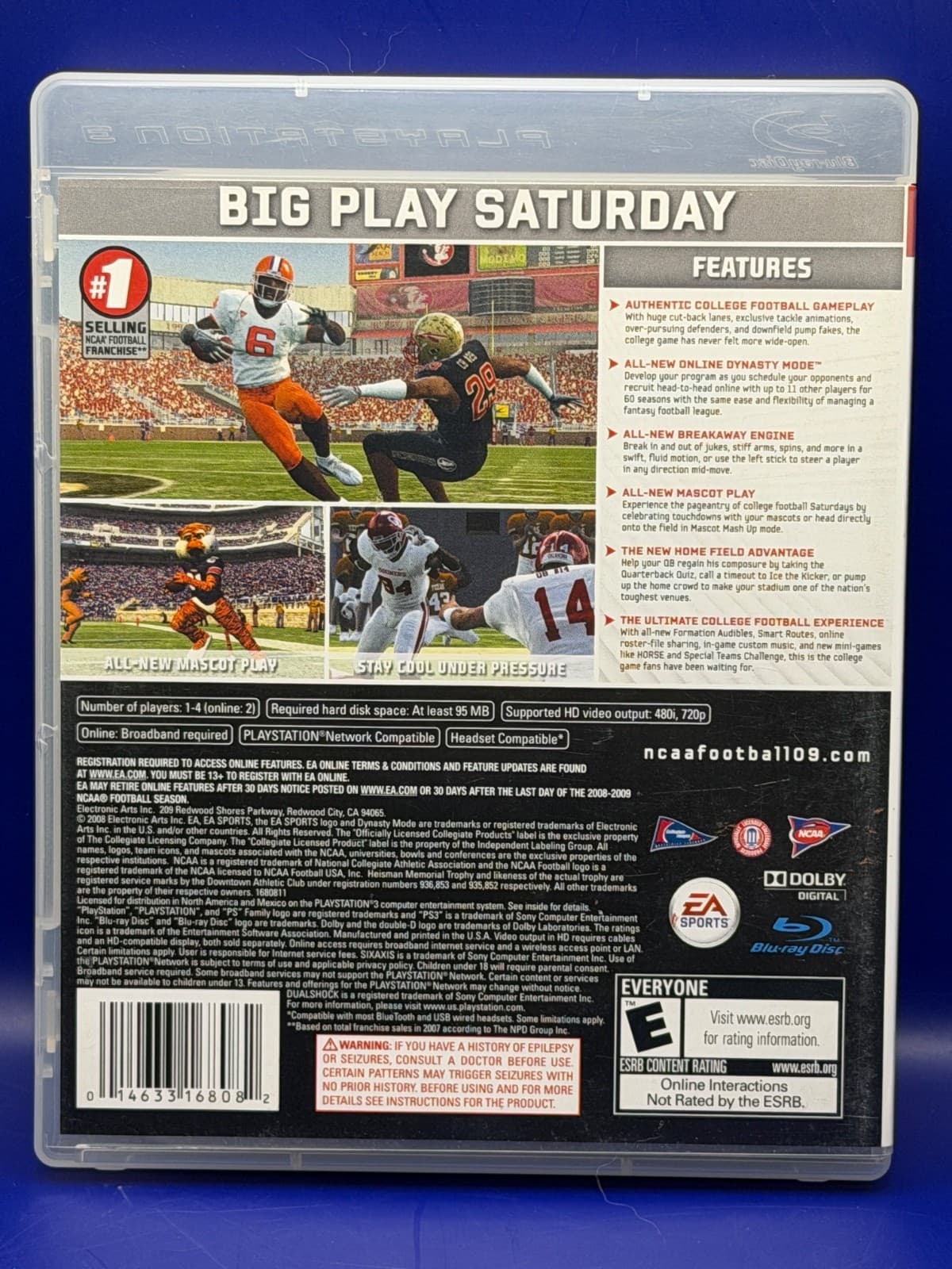 NCAA Football 09 (Sony PlayStation 3, 2008) - Thumbnail 2