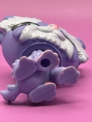 Littlest Pet Shop Authentic # 1928 Lavender Purple Schnauzer Dog Blue Eyes - Thumbnail 6