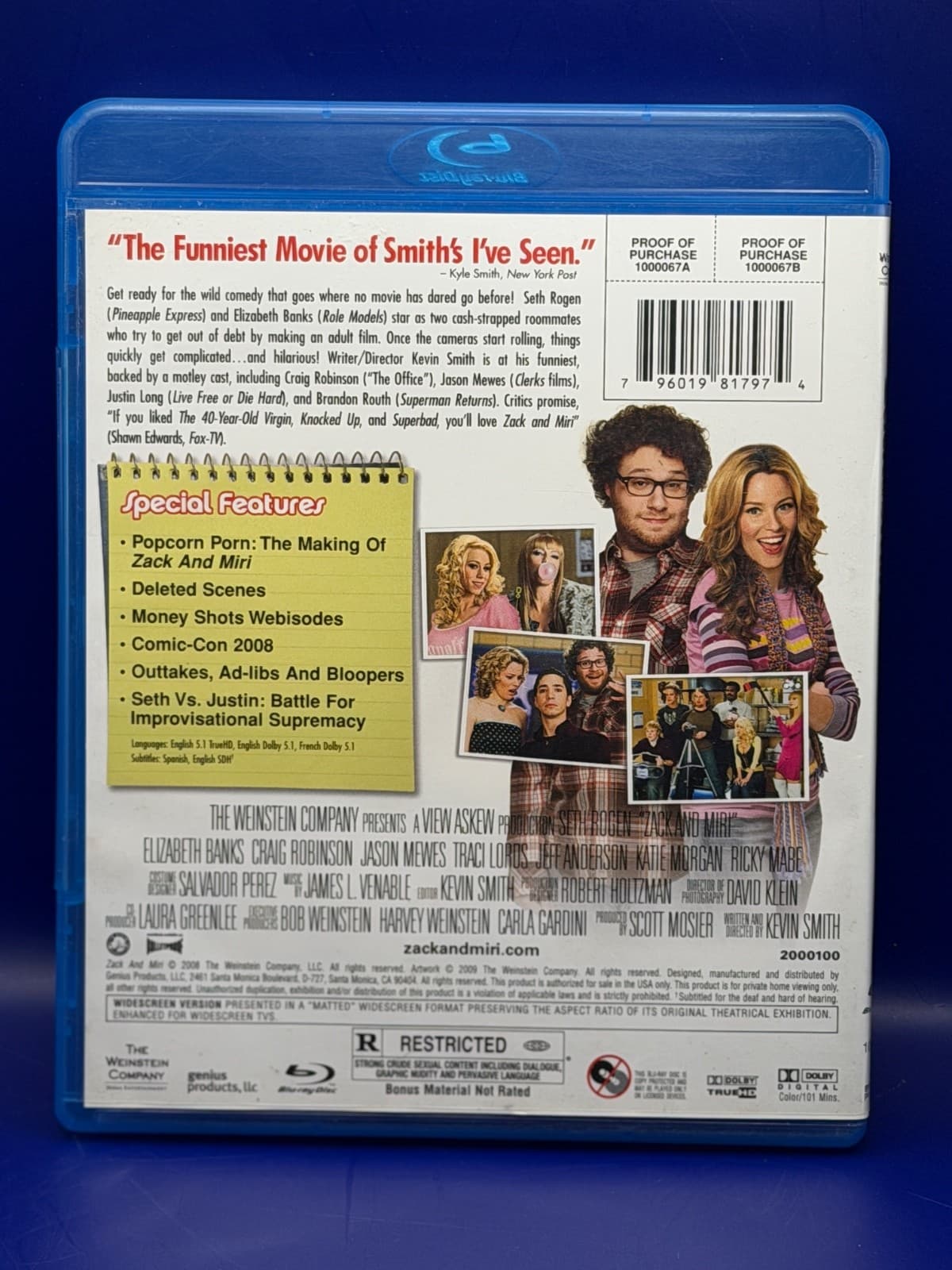 Zack and Miri (Blu-ray) 2008 With Case Movie Disc - Thumbnail 2