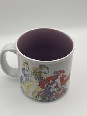 Porcelain Disney Ariel -Cinderella -Belle Coffee/ Tea Mug 20 oz Hard to Find Cer - Thumbnail 2