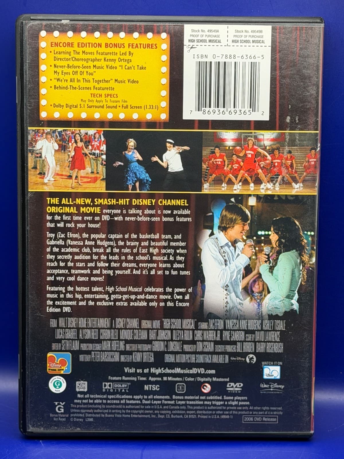 High School Musical Encore Edition DVD Tested Working - Thumbnail 2