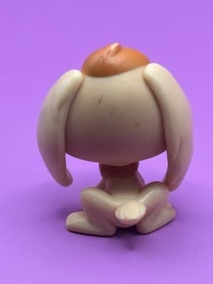 Littlest Pet Shop LPS Orange Bunny Rabbit Lop Eared Hair Rare Collectible #480 - Thumbnail 3