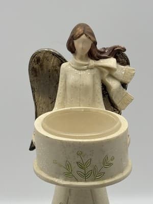 Yankee Candle Co. Angel Joy Tea Light Votive Candle Holder 8” Christmas NEW - Thumbnail 2