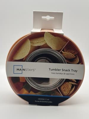 Mainstays Tumbler Snack Tray Pink Fits Over 30 & 40 Oz Tumbler Coffee Mug Cerami - Thumbnail 2
