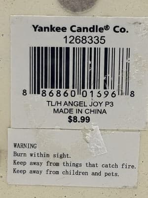 Yankee Candle Co. Angel Joy Tea Light Votive Candle Holder 8” Christmas NEW - Thumbnail 10
