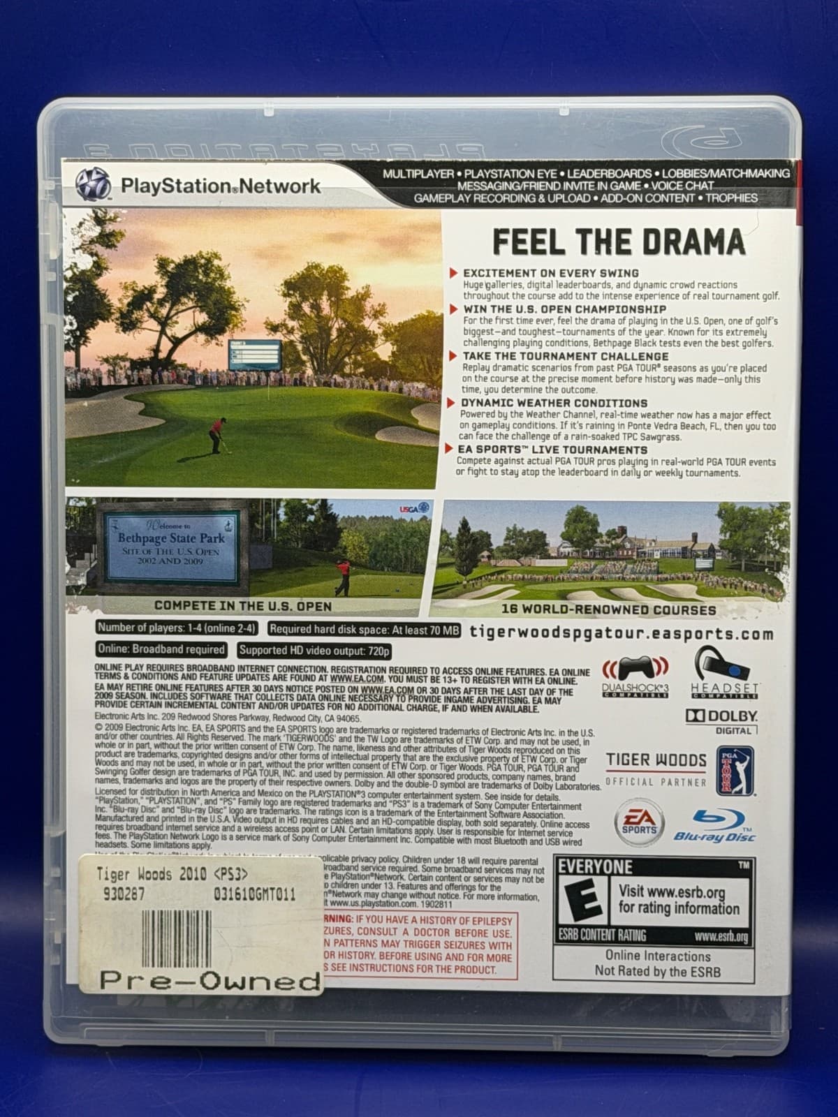 Tiger Woods PGA Tour 10 (Sony PlayStation 3, 2009) - Thumbnail 2