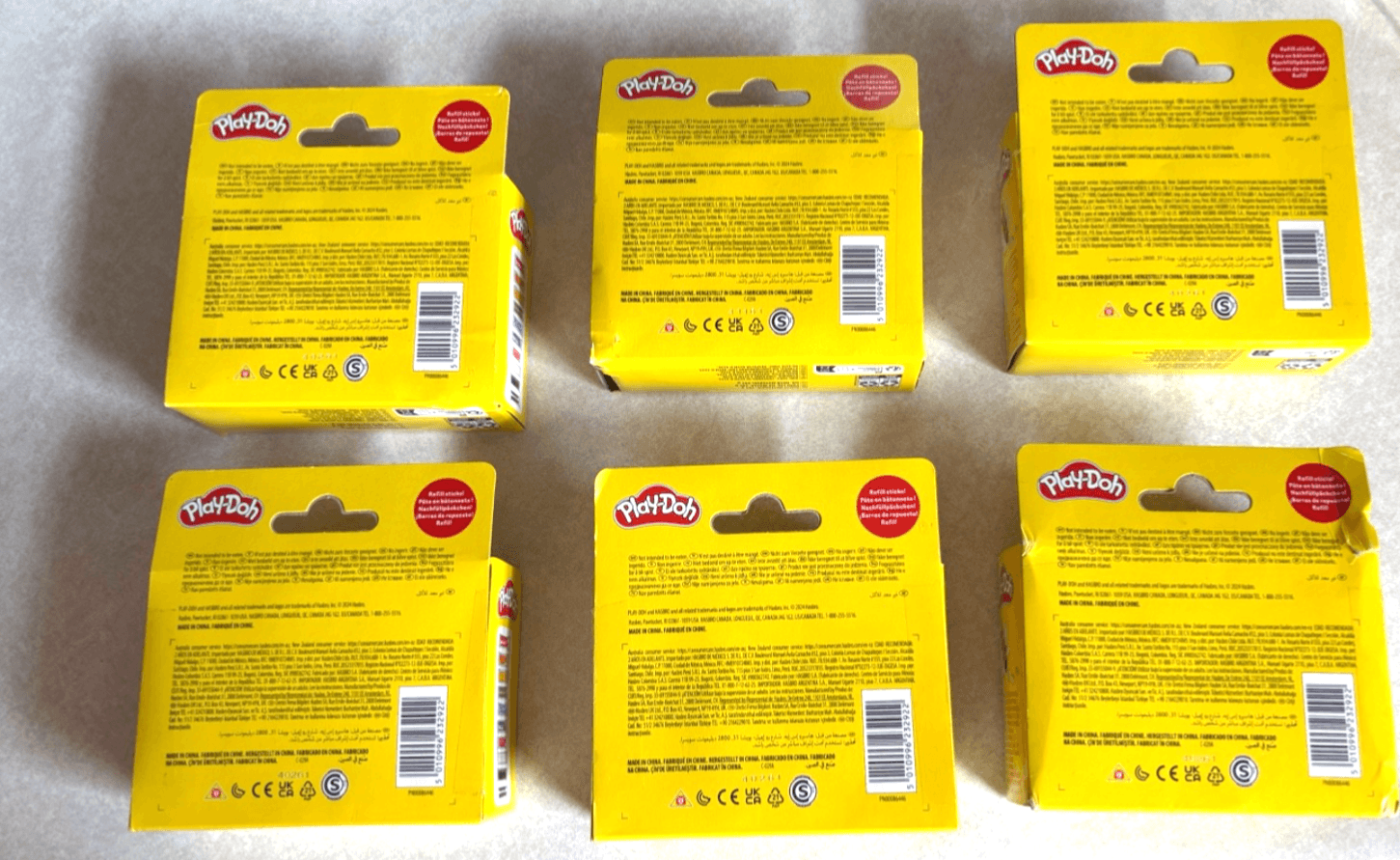 Lot of 6 Play-Doh Essential Colors 10 Pack Refill Sticks 10oz F9817 NEW - Thumbnail 4