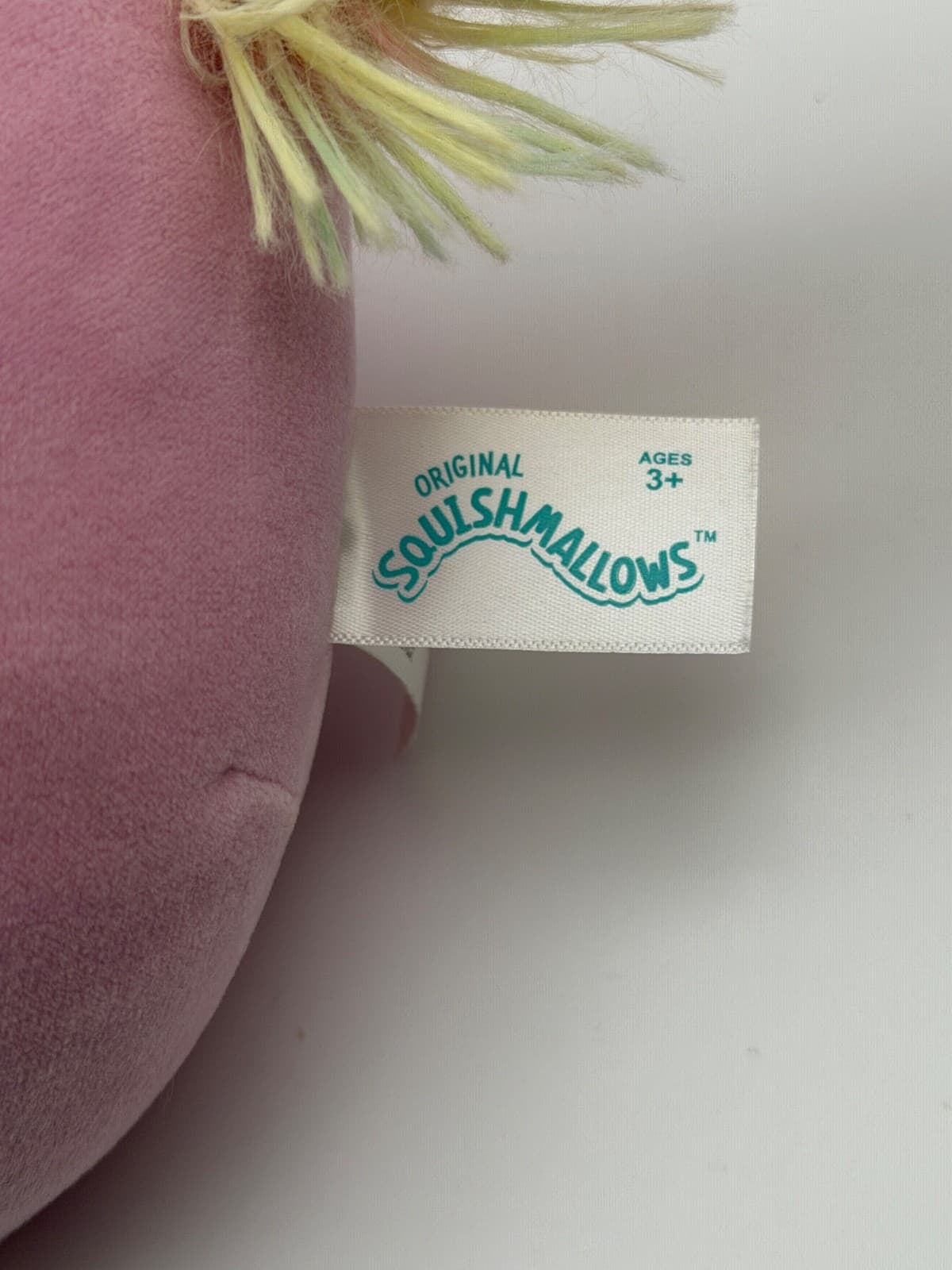 Squishmallows Pink Unicorn Plush Pastel Rainbow Mane Kellytoy Used Toy - Thumbnail 3