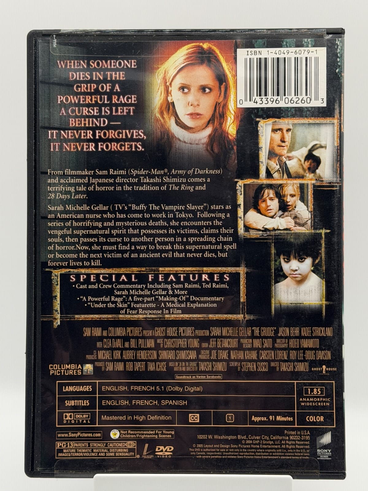 The Grudge DVD 2005 Sarah Michelle Gellar Horror Movie Used Good Movie Disc - Thumbnail 2