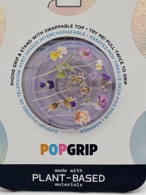 Genuine PopSockets POPGRIP Phone Grip Stand Swappable Top Purple Fields Flowers - Thumbnail 2