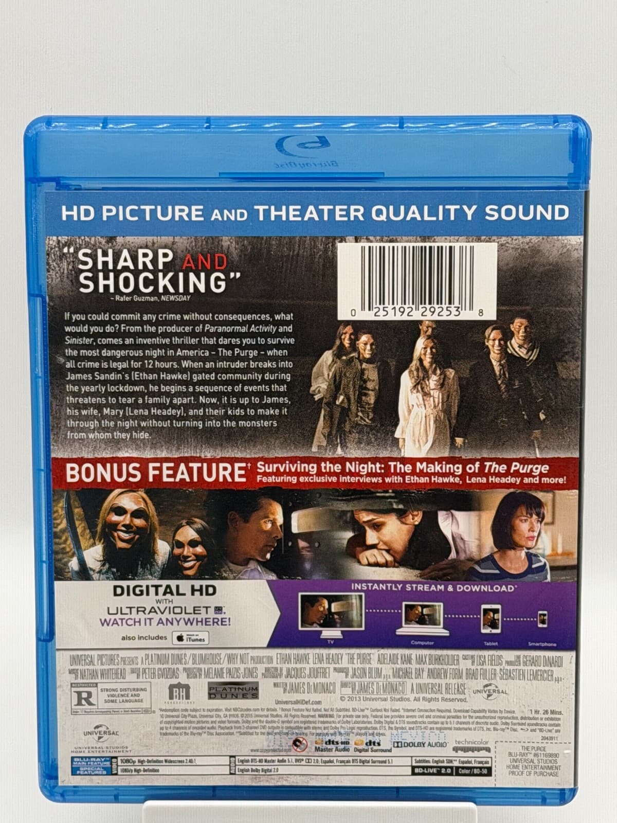The Purge (Blu-ray, 2013) Movie Disc - Thumbnail 2