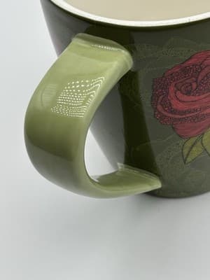Artisan Sugar Skull Café Coffee Mug Green Multi Day of Dead by Lang 17 oz, Ceram - Thumbnail 5