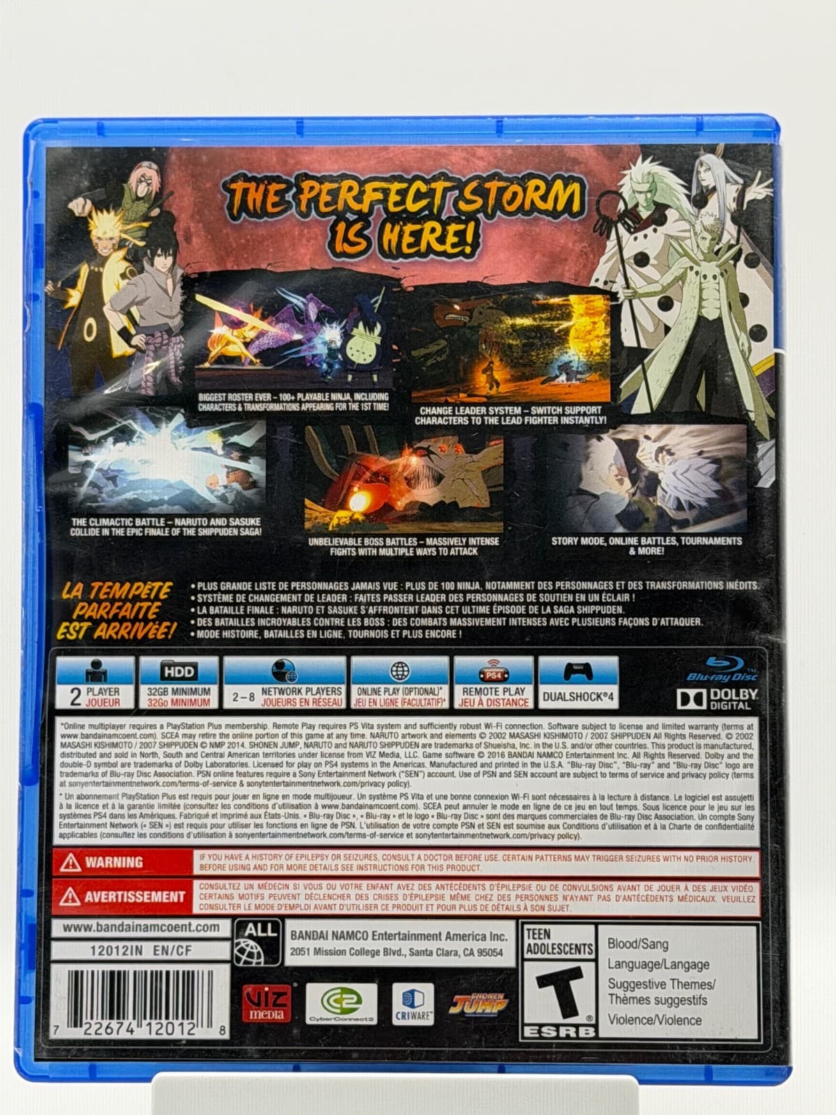 Naruto Shippuden Ultimate Ninja Storm 4 PS4 PlayStation 4 Game + Case Tested - Thumbnail 2