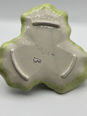 Fitz & Floyd Lotus Flower Candle Holder Pink Green Floral Japan Ceramic - Thumbnail 7