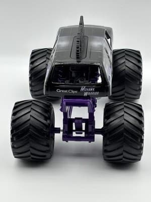 Monster Jam Mohawk Warrior Great Clips Monster Truck Purple Diecast Toy 2021 euc - Thumbnail 6