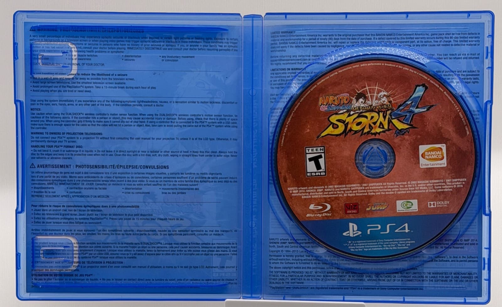Naruto Shippuden Ultimate Ninja Storm 4 PS4 PlayStation 4 Game + Case Tested - Thumbnail 3