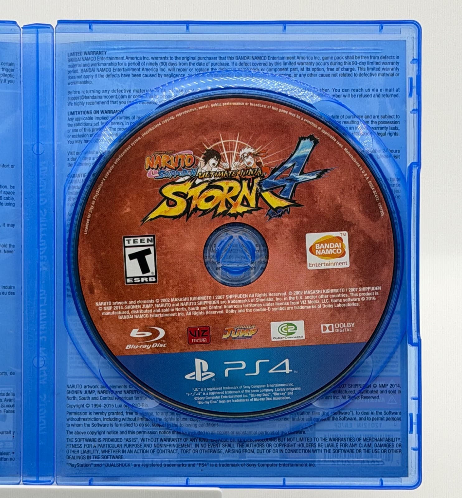 Naruto Shippuden Ultimate Ninja Storm 4 PS4 PlayStation 4 Game + Case Tested - Thumbnail 4