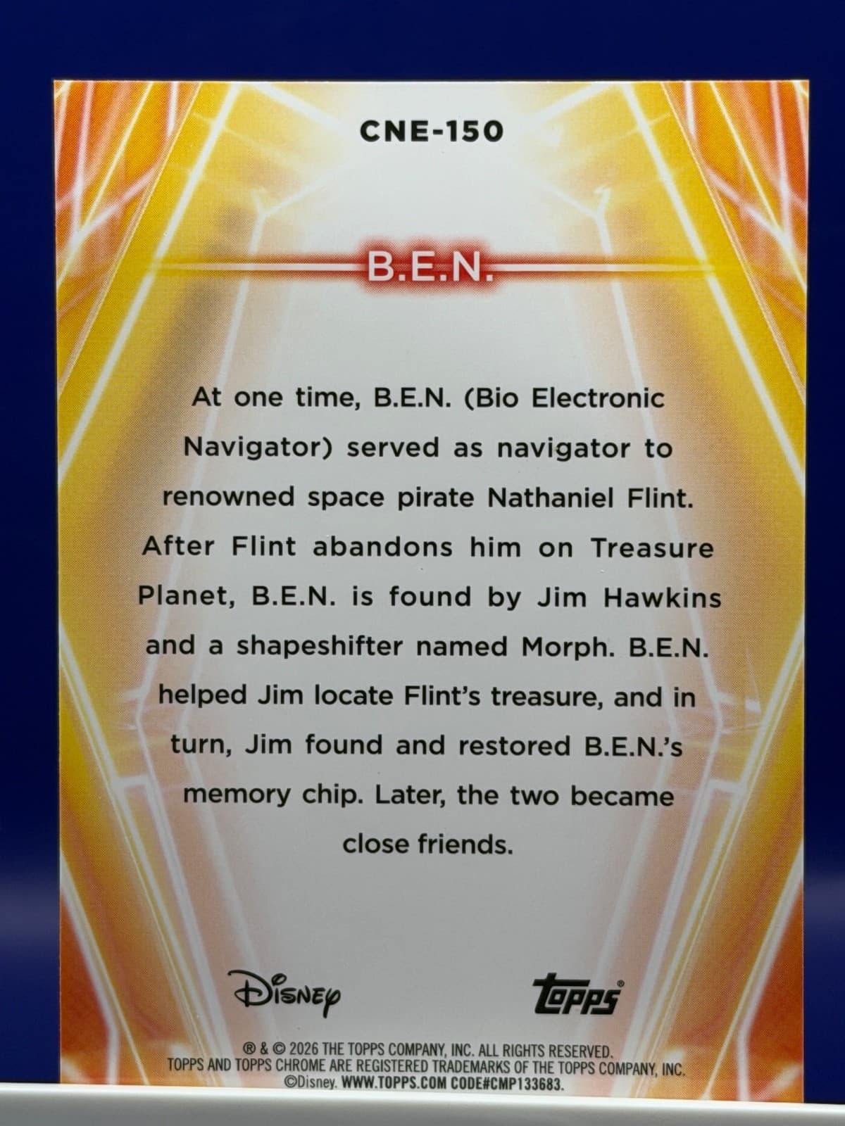 2026 Topps Disney Neon Chrome Etch B.E.N. CNE-150 Treasure Planet - Thumbnail 2