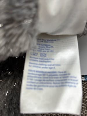 Build A Bear Violet The Wolf Grey and Silver 25th Birthday Exclusive 16" Plush S - Thumbnail 7
