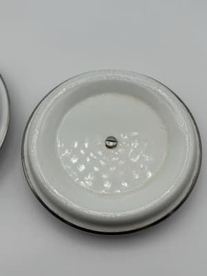 Vintage 70s Enamelwa Replacement Pot Pan Lids Lot 3 Paisley Floral Retro 789 In - Thumbnail 7