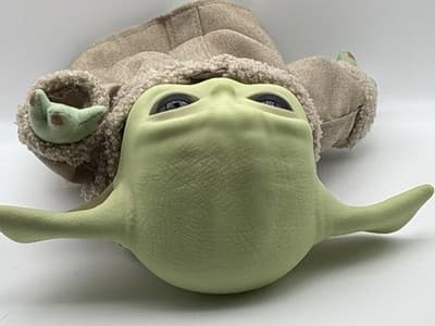 Star Wars Talking Grogu / Baby Yoda 11" Plush W/ Vinyl Head Mattel 2020, Works T - Thumbnail 6