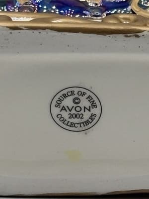 Vintage Avon Santa Sleigh Sled Porcelain Trinket Box Christmas 6.5” 5.5” (2002) - Thumbnail 8