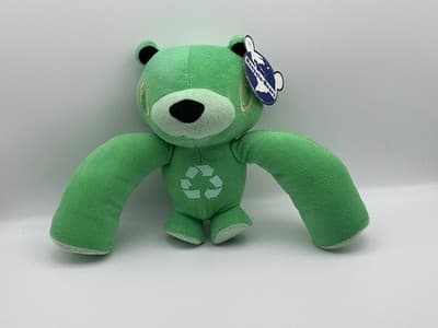 RARE-PEEK-A-BOO TOY PLUSH PANDA COLLECTABLE SERIES RECYCLA- green Pre-owned Tags - Thumbnail 2