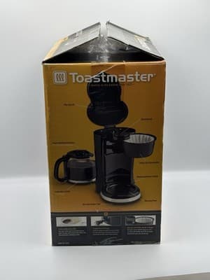 Toastmaster 12 Cup Coffee Maker TM-122CM Black New In Box/Box opened Ceramic - Thumbnail 6