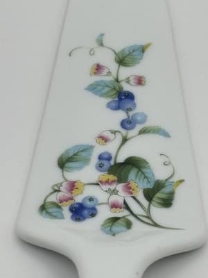 Vintage Andrea by Sadek Japan Porcelain Pie Cake Server Floral - Thumbnail 2