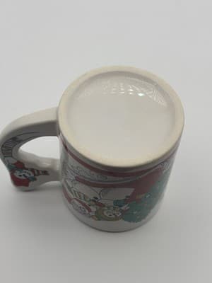 Vintage Love Mug Christmas Cup Snow Man Handle Ceramic - Thumbnail 9