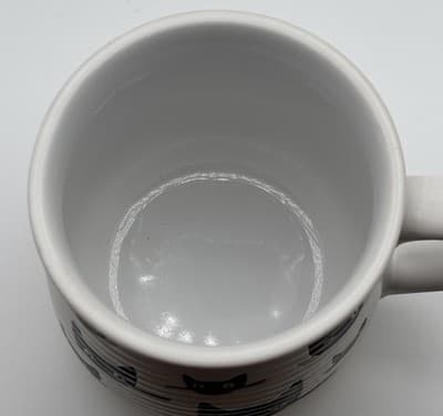 Arima Design Black Cat Face Ceramic Mug Cup White Cute Kawaii Dishwasher Safe - Thumbnail 5