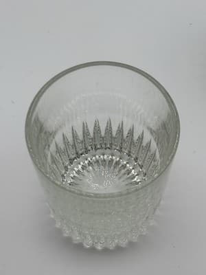 Set of 2 Cut Crystal Old Fashioned Glasses Flower or Starburst Bottom Coffee Mug - Thumbnail 3
