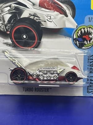 2017 Hot Wheels #191 Street Beasts 1/10 TURBO ROOSTER White-Red w/Black Pr5 Sp - Thumbnail 3