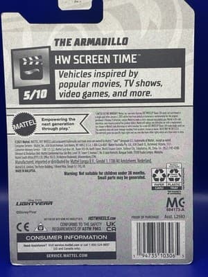 2022 HOT WHEELS #179 HW SCREEN TIME 9/10 ARMADILLO NEW LIGHTYEAR NEAR MINT - Thumbnail 3