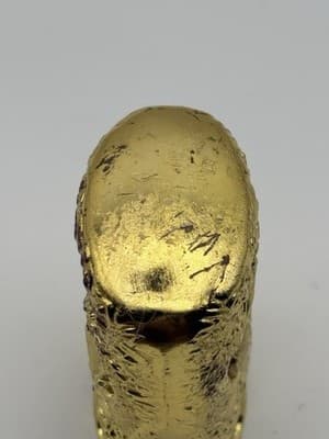 Asian Dragon Gold Tone Decorative Incense Holder Trinket Cup Vintage Ceramic - Thumbnail 8